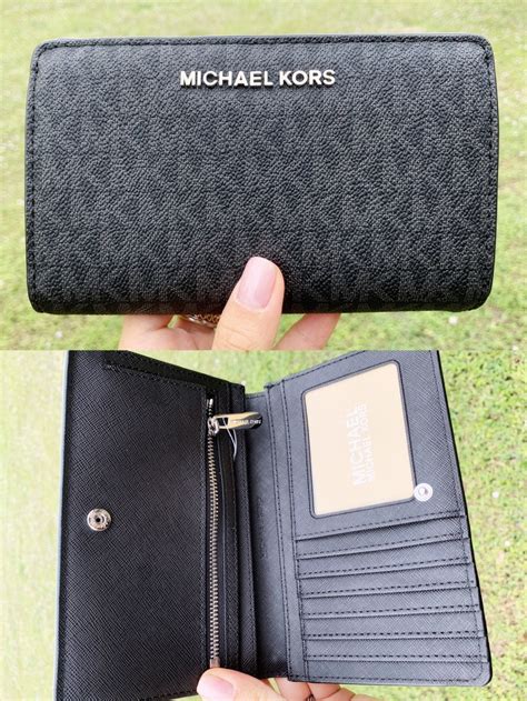 michael kors jet set travel slim wallet black